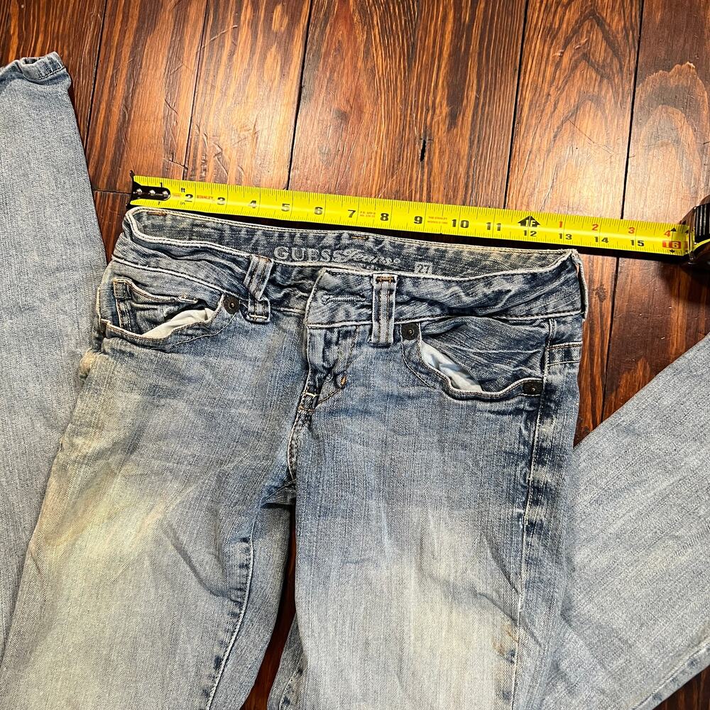 GUESS 27 Y2K Bootcut Jeans Blue Low Rise - Picture 4 of 9